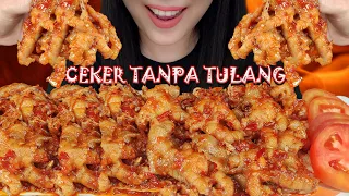 SPICY BONELESS CHICKEN FEET | CEKER TANPA TULANG SAMBAL MERCON | ASMR INDONESIA