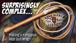 Crack that whip! Making a kangaroo leather bull whip. Leathercraft ASMR