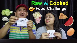 RAW VS COOKED FOOD EATING CHALLENGE ll STUTI ENTERTAINMENT @BudaBudiVlogs
