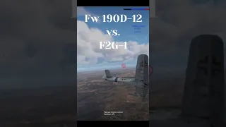 War Thunder - Fw 190D-12 vs. F2G-1 #Shorts