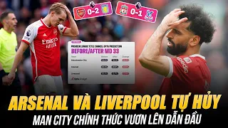 ARSENAL VÀ LIVERPOOL CÙNG BẤM NÚT TỰ HỦY TRONG CUỘC ĐUA VÔ ĐỊCH:MAN CITY CHÍNH THỨC VƯƠN LÊN DẪN ĐẦU