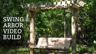 Porch Swing and Arbor Build Video : Update for our Cabin in Broken Bow