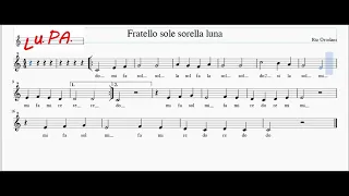 Fratello sole sorella luna - Dolce Sentire - Karaoke - Flauto - Spartito - Note - Instrumental