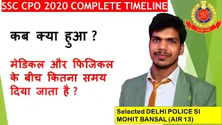 SSC CPO 2020 TIMELINE BASED COMPLETE JOURNEY in 1 minute | SSC CPO TOPPER  #ssc  #cpo #ssccpo #cgl