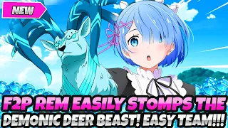 *THIS NEW F2P REM TEAM EASILY STOMPS THE DEER!* EASY & FAST Eikthyrnir Clear Guide (7DS Grand Cross)