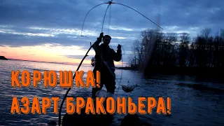 КОРЮШКА НА ПАУК!!! РЫБА ИДЁТ!!! Приключения браконьеров!!!