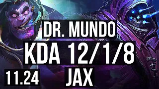 DR. MUNDO vs JAX (TOP) | 12/1/8, Legendary | EUW Diamond | 11.24