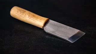 Заточка ножа для шерфовки кожи. Разговорное видео