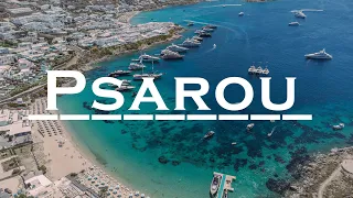 Psarou Beach in Mykonos, Greece Free Footage +4K