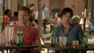 Alaric And Damon Are Getting Drunk In Amsterdam - The Vampire Diaries 7x01 Scene