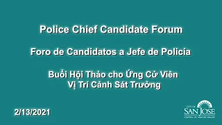 FEB 13, 2021 | Police Chief Candidate Forum