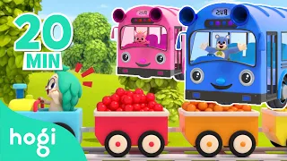 Vehicles Song | Color Train Song + More｜Best Kids Sing Along | Nursery Rhymes | Hogi Kids Songs