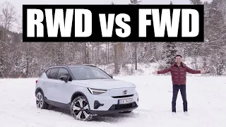 MY24 Volvo XC40 Winter Test | RWD VS FWD IN THE SNOW