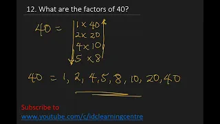 Common Entrance 2023/2024 Preparation : Mathematics Questions and Answers part 1