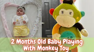 2 Months Old Baby Playing With Monkey Baby Bon Bon | KiKi Monkey | Weeshu Baby @WeeshuBaby