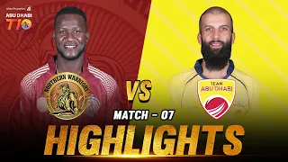 Match 7 I Northern Warriors vs Team Abu Dhabi I Day 3 I Aldar Properties Abu Dhabi T10 I Season 3