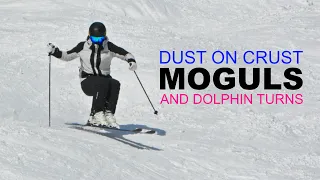 Dust on Crust moguls and dolphin turn skiing