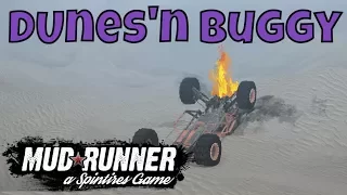 NEW DUNES MAP | Spintires: MUDRUNNER | Logitech G27 Wheel Gameplay with Wheel Cam | BUGGIES!