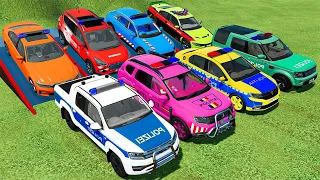 ALL CARS OF COLORS! BMW, VOLKSWAGEN, DACIA, RANGE ROVER, FORD, AUDI, DODGE POLICE CARS TRANSPORTING!