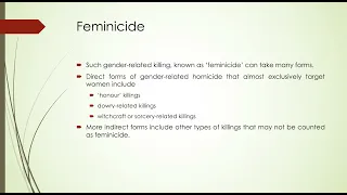 Gender Based Violence lecture 1
