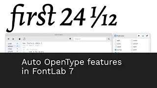 Auto OpenType features in FontLab 7