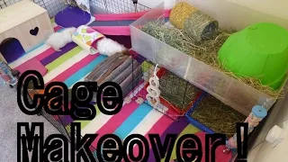 BEFORE AND AFTER:  Guinea Pig Cage Makeover and Haul Video!