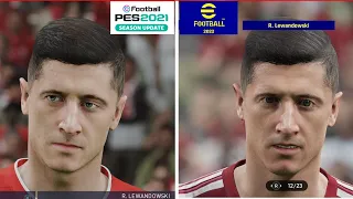 Bayern Munich Player Faces Comparison - PES 2021 VS eFootball 2022 (PES 2022) - PS5