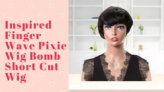 Rihanna Inspired Finger Wave Pixie Wig Bomb Short Cut Wig Beginner Friendly
