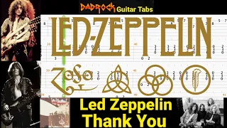 Thank You - Led Zeppelin - Acoustic Guitar + Bass TABS Lesson