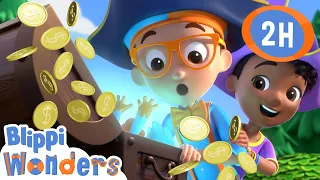 How Do You Find Buried Treasure? 🏴‍☠️🪙| Blippi Wonders | Preschool Learning | Moonbug Tiny TV