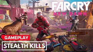 Far Cry New Dawn STEALTH KILLS and Assassinations Compilation | Missions and Outposts