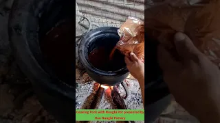 Tangkhul Naga Traditional Food Pork Cook with Nungbi Pot #traditional food