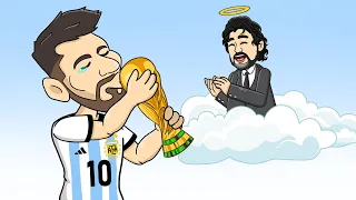 Revisiting the Journey Lionel Messi World cup Champion 🏆 Diego Maradona | Football Animation