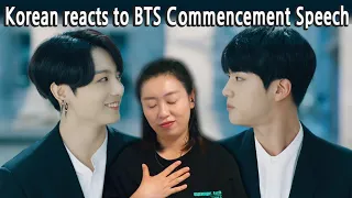 Korean reacts to BTS Commencement Speech (Dear Class of 2020)