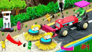 Top diy tractor making mini science project | road cleaning | water pump | Hp Mini | @KeepVilla