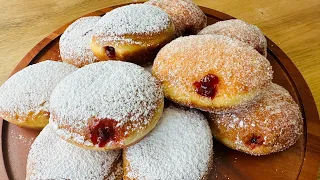 Raspberry-Filled Polish Pączki (Doughnuts) Recipe