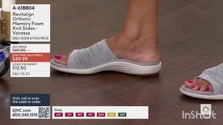 Leah had on Revitalign Orthotic Memory Foam Knit Slides - Vanessa in Grey earlier today