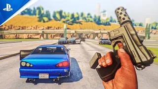 GTA San Andreas: Remastered 2022 Gameplay 'POV Police Rampage' Next-Gen Graphics / GTA 5 PC MOD
