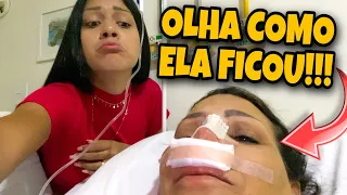 PASSAMOS A NOITE NO HOSPITAL SOZINHAS! *OLHA COMO ELA FICOU* 😱