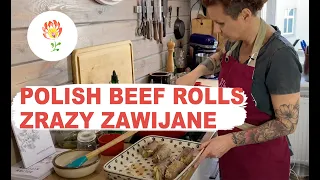 Polish dinner - BEEF ROLLS - ZRAZY ZAWIJANE - How to make Polish food.