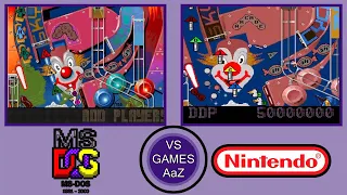 Pinball Fantasies (PC/DOS)vs(SNES)side by side comparison graphics