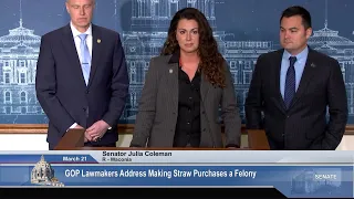 Press Conference: GOP Lawmakers Address Making Straw Purchases a Felony - 03/21/24
