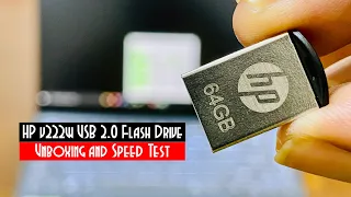 HP v222w 64GB USB 2.0 Pen Drive | Compact Flash Drive | Unboxing and Speed Test