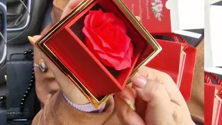 ETERNAL ROSE BOX - W/ENGRAVED NECKLACE & REAL ROSE