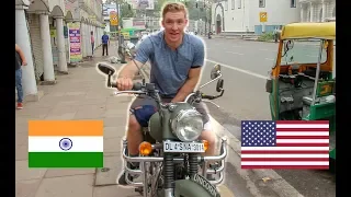 AMERICAN rents MOTORCYCLE in INDIA! (Royal Enfield) (with @itsConnerSully)