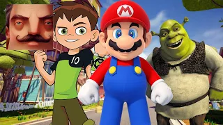 Hello Neighbor - New Neighbor Ben 10 Mario Shrek History Gameplay Walkthrough