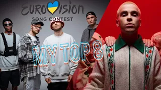 Eurovision 2022 Ukraine 🇺🇦 | My Top 8 (+Wellboy)