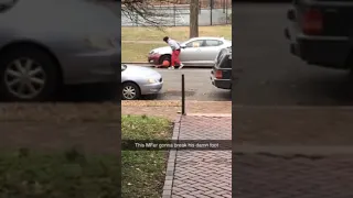 Guy Destroys Car Trying To Remove Boot