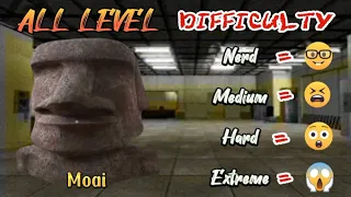 MOAI in Nextbot Chasing ALL LEVEL DIFFICULTY Nerd,Medium,Hard,Extreme ⚠️😱