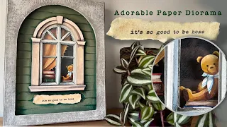 Adorable Paper Diorama / DIY Diorama / Shadowbox